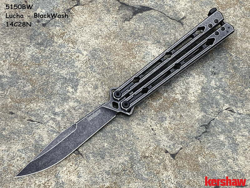 Kershaw  5150BW Lucha - BlackWash butterfly 14C28Nв ɫɣʯϴ ˫KVT Ʒ˦ֻ